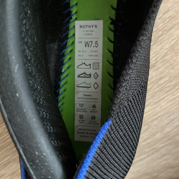 ROTHY'S The Knot Point II, Black, Size 7.5 - Picture 12 of 12